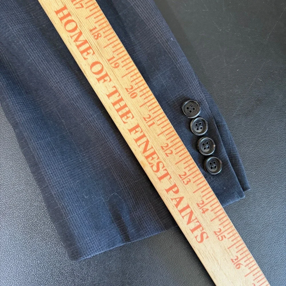 Ermenegildo Zegna 2 Piece Suit Jacket Pants Mens 56 IT 46R Gray Plaid Wool
